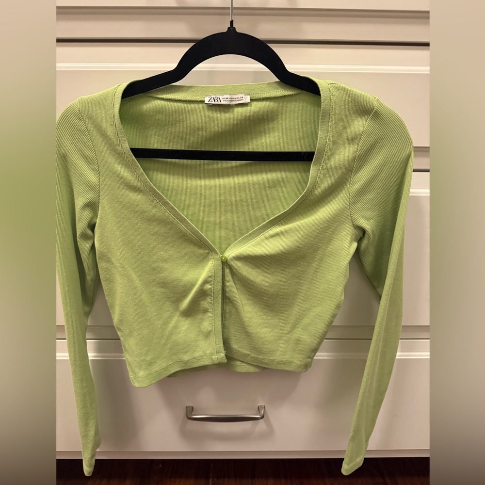 Zara Lime Green Crop Top